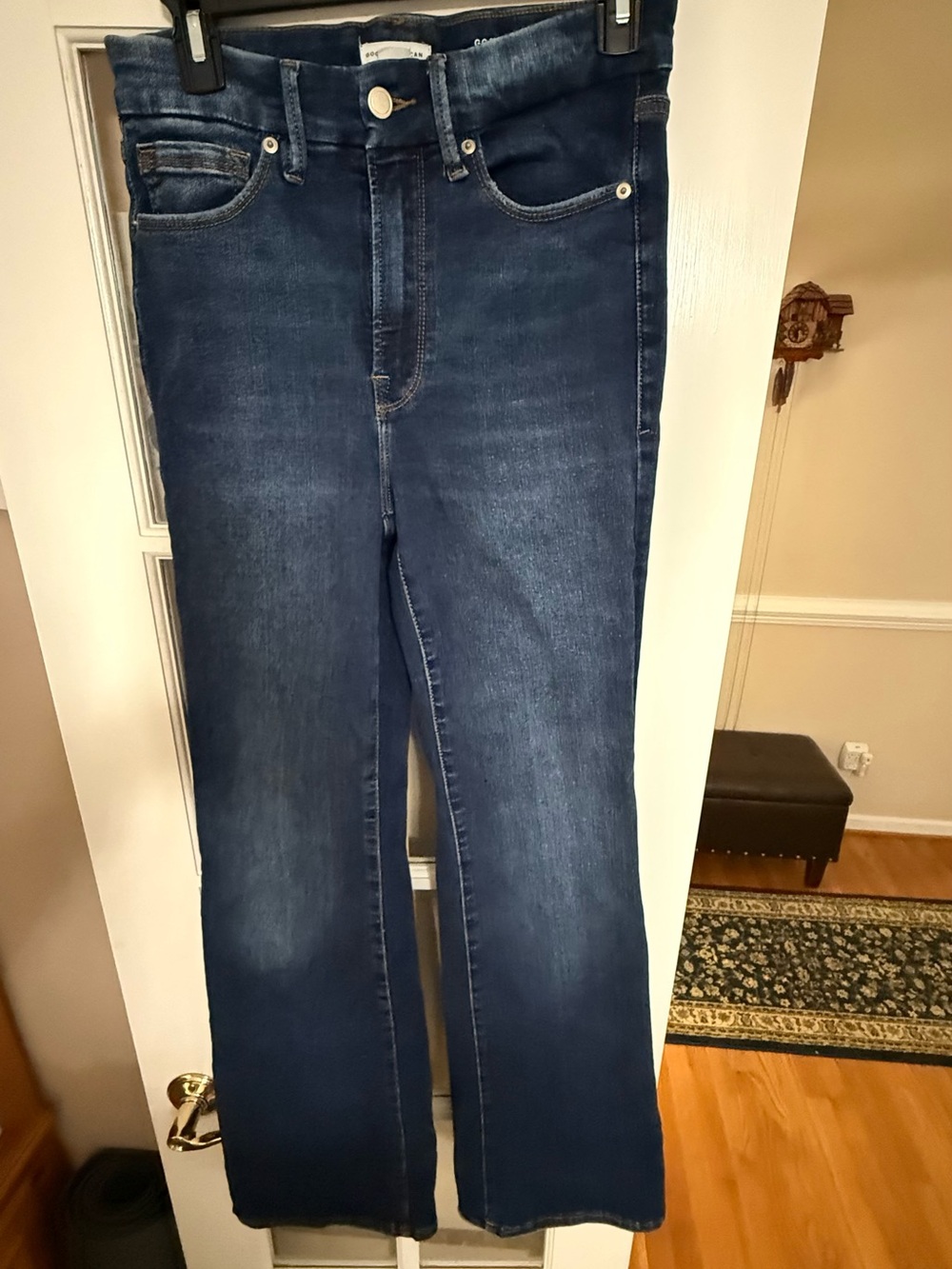 Good American Dark Indigo Bootcut Jeans